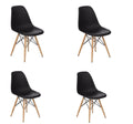 Proteas Wood Leg Chairs- Pack of 4- Black