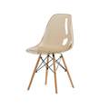 Stylish Gold Transparent Wooden Leg Chair