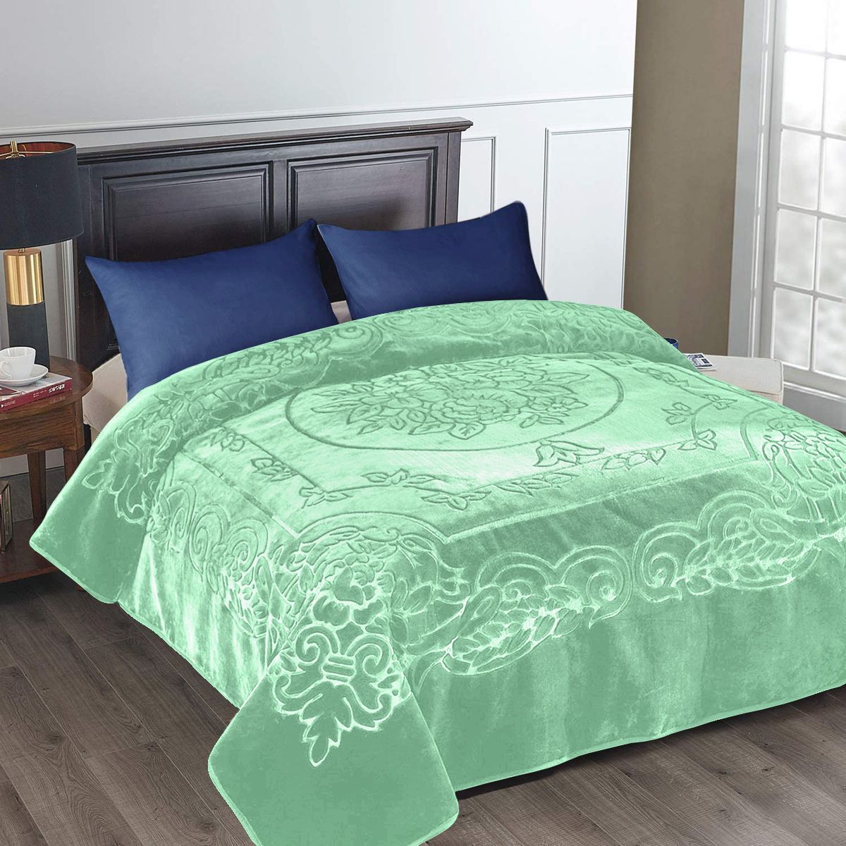 Camel - Luxury Mink Blanket 220x200cm - Warm Winter Fleece - Mint