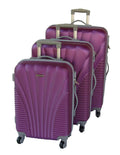 3 Piece Blue Star Luggage Set - Purple