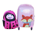 Fox Kids Suitcase & Pink Ladybug Backpack Set - Travel Combo