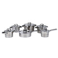 DH - Heavy Thermal Bottom Stainless Steel Cookware Set Bruised Silver Trim