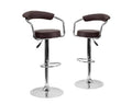 Broadway - Modern PU Leather Barstool - Brown (Set of 2)