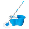 Magic Spin Mop And Plastic Bucket Set Rotating 360° - Green - Blue