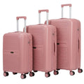 SMTE - 3 Piece Polypropylene Suitcase Set 8 Wheel