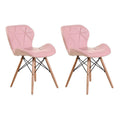 2 Piece Of Multifunctional Scandinavian Butterfly Design Ergonomic Chair Set - Pink