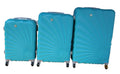 3 Piece Spiral Travel Luggage Bag Set- Apple Green