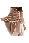 BLS-Fashionable Winter Poncho - Light Brown