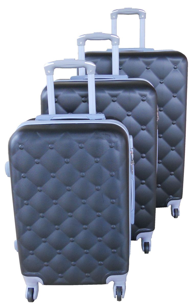 3 Piece Mooistar 29 inch Travel Luggage Suitcase Bag Set - Black