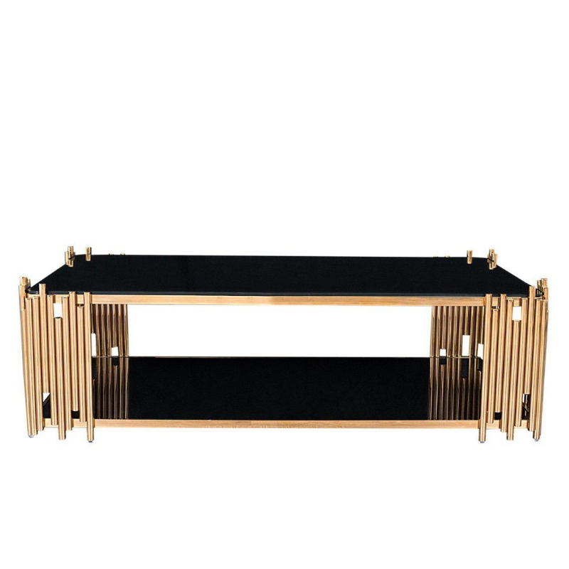 Modern Gold Finish Coffee Table