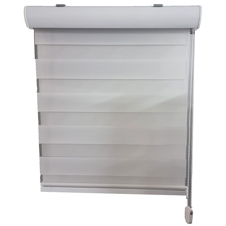 Zebra Roller Blind - White - 220 L x 210 W cm