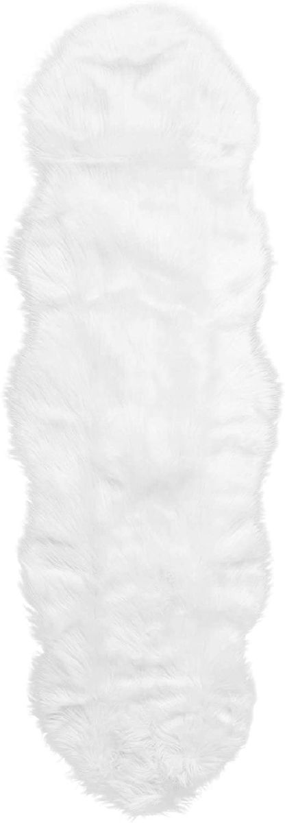 Soft Fur Rug Runner - White