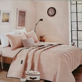 Bedding Quilt Set King Size - Peach