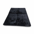SMTE Fluffy Shaggy Rug - Ultra-Soft Foldable Area Carpet - Black