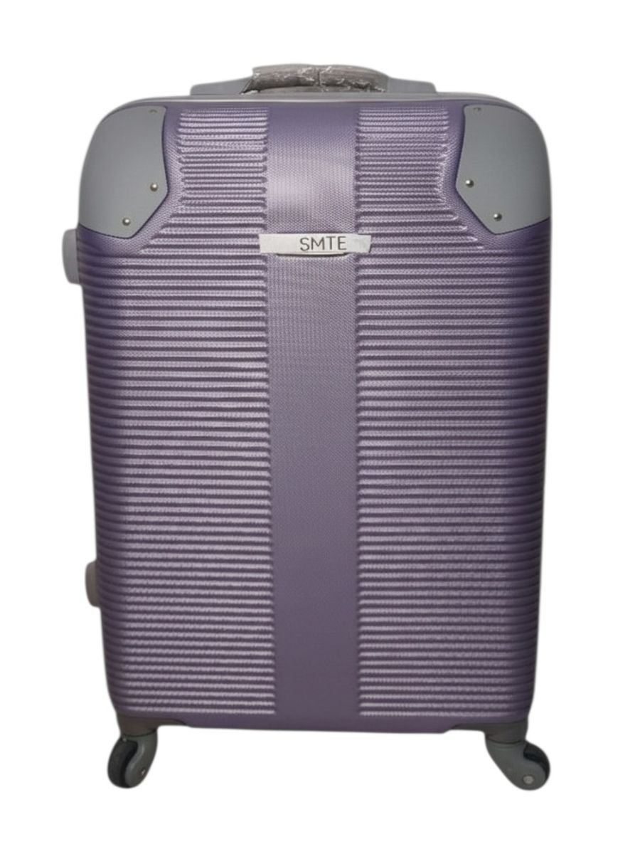 SMTE 23 Inch Hardshell Suitcase - Lightweight 1-Piece Purple Travel Luggage