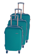 3 Piece Hard Outer Shell Luggage Set - 29 Inch - Dark Green
