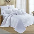 Fashionable 5-Piece Bedspread Set - White