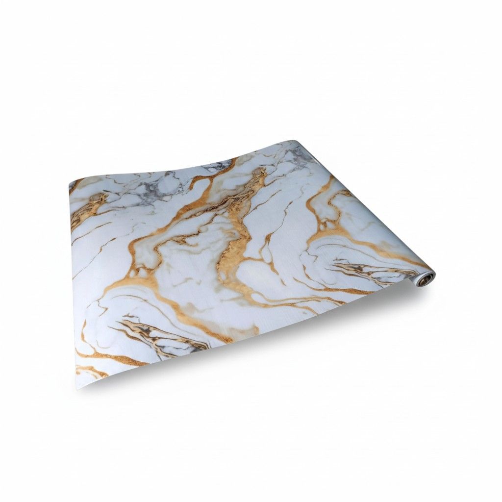 SMTE Marble Gold Mix Self-Adhesive Wallpaper Coil - 120cm X - 3000 cm