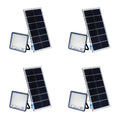 400W Solar Powered LED Flood Light With Panel & Remote- 4 Pack
