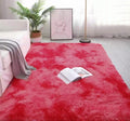 Large Premium Fluffy Carpet/Rug - Maroon Mix