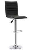 Modern Stylish Bar Stool - Adjustable - Black