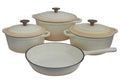King Cuisine 7 Piece Glazed Cast Iron Dutch Oven Cookware Set