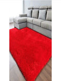 Soft Shaggy Rug - Red
