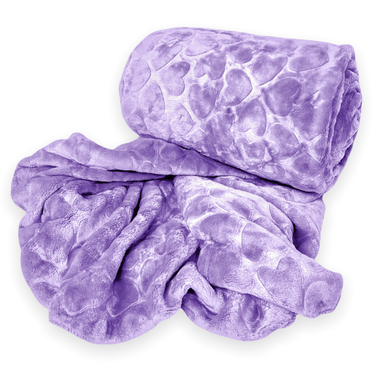 Rainbow - Fleece Blanket 230x210cm - Warm Winter Throw - Lavender