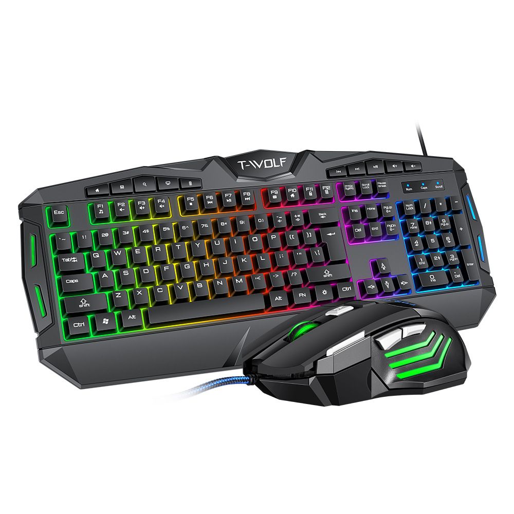 T-WOLF TF390 Wired Gaming Keyboard & Mouse Combo