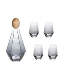 Nordic Style Geometric Decanter Set - Black