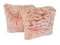 Soft Fluffy Scatter Cushions - Set of 2 - 40x40cm - Pink