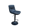 Soft Padded Perla Black Based Bar Stool - Black