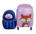 Fox Kids Suitcase & Blue Ladybug Backpack Set - Travel Combo