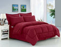 5pc Stripe Comforter Red - Queen