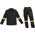 Conti Suit 2 Piece Black Reflective Poly Cotton - EU 42