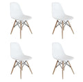 4 x Childrens Wooden Leg Chair - White