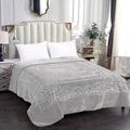Rainbow - Luxury Mink Blanket 230x200cm - Warm Winter Fleece - Cream - Liquid Silver