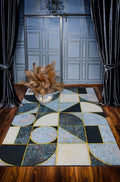 200cm x 150cm - Modern Printed 3D Geometric Design Area 119 Rug