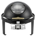 SMTE - HH Round Chafing Dish with Glass Window Lid Marble - Black