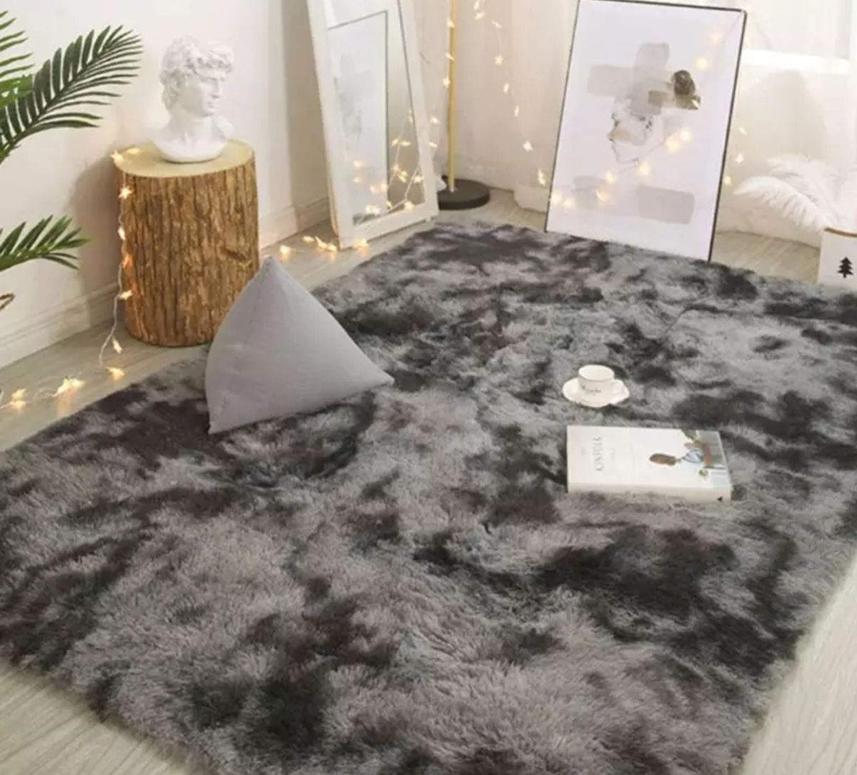 Large Premium Fluffy Carpet/Rug - Mix Gray
