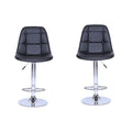 Chic Bucket Seat Bar Stools - Set of 2 - Black