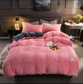 Striped Duvet Cover Set - Pink