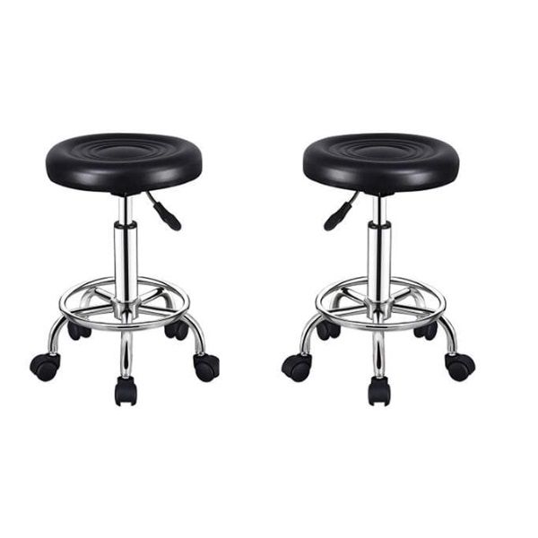 Diyya Rolling barstool - set of 2 - Black