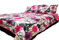 5 Piece Quilt Set Pink Eiffel Tower Bedspread Set