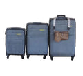 Galaxia 3-Piece Grey Spinner Luggage Set with Brown Crossbody Travel Bag