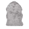 Home Decor Curvy Faux Fur Rug - Grey - M