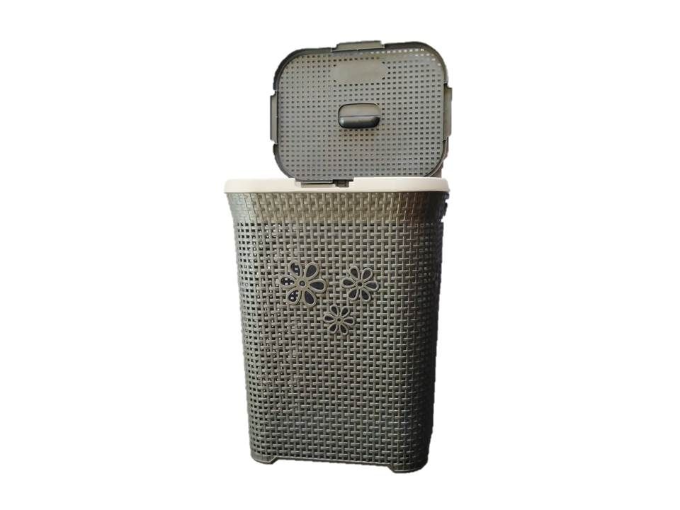Classic Laundry Basket - Grey/White