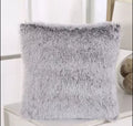 Fluffy Pillow Covers Set - Grey
