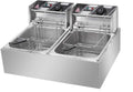 Delica 6L + 6L Double Pan Deep Fryer Silver