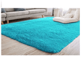 Fluffy Carpet/Rug - Plain Blue Rug